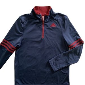 Navy and red Adidas jacket